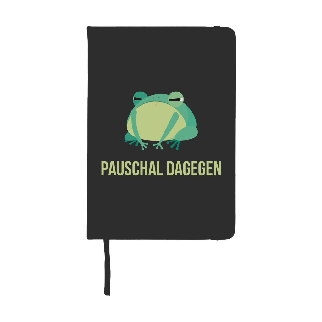Notizbuch "Pauschal dagegen" (Frosch-Motiv)