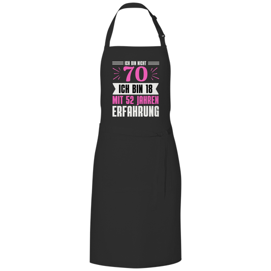Grillschürze "Ich bin nicht 70" (Pinkes Motiv)