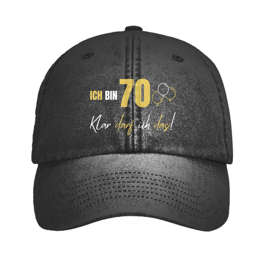 Vintage Cap "Ich bin 70 - Klar darf ich das!"