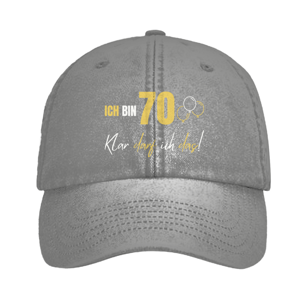 Vintage Cap "Ich bin 70 - Klar darf ich das!"