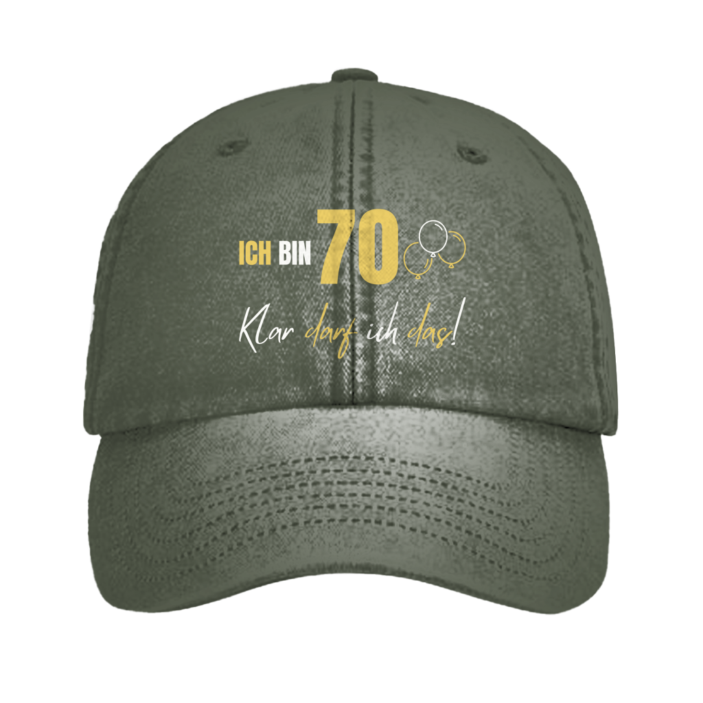 Vintage Cap "Ich bin 70 - Klar darf ich das!"