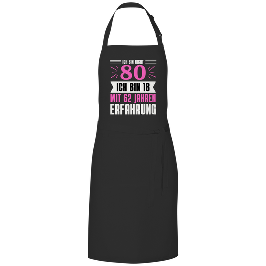 Grillschürze "Ich bin nicht 80" (Pinkes Motiv)