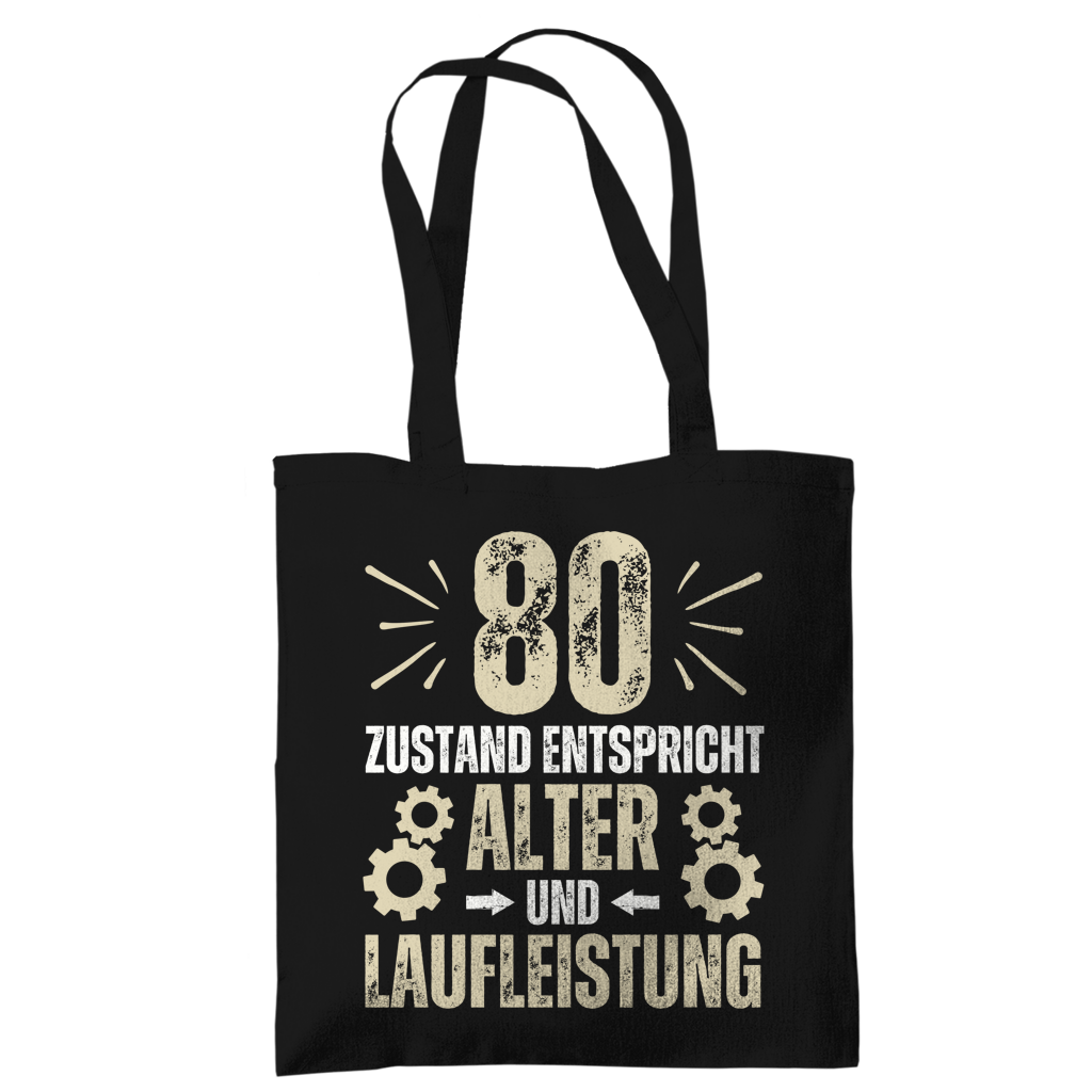 Tragetasche "80 - Zustand entspricht Alter und Laufleistung"