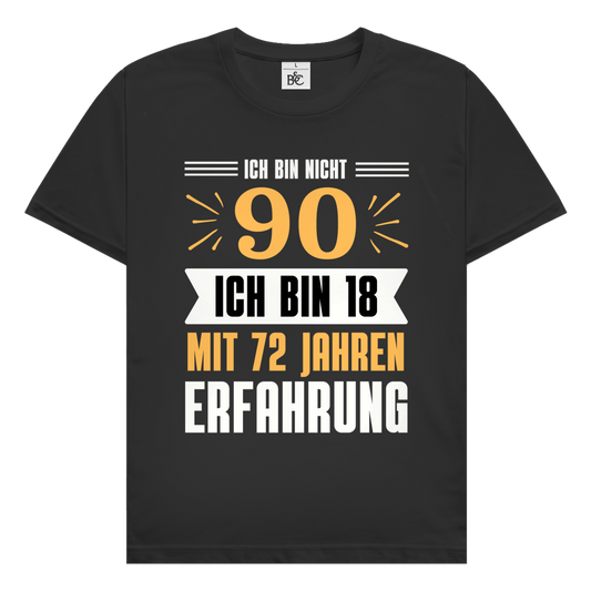 Herren T-Shirt "Ich bin nicht 90" schwarz