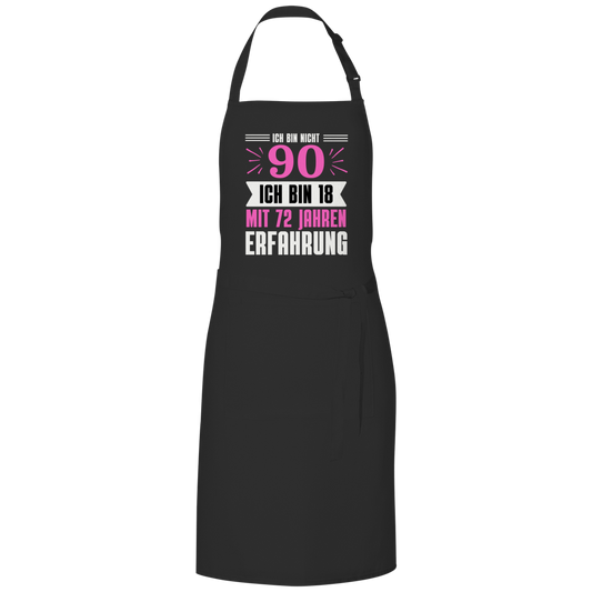 Grillschürze "Ich bin nicht 90" (Pinkes Motiv)