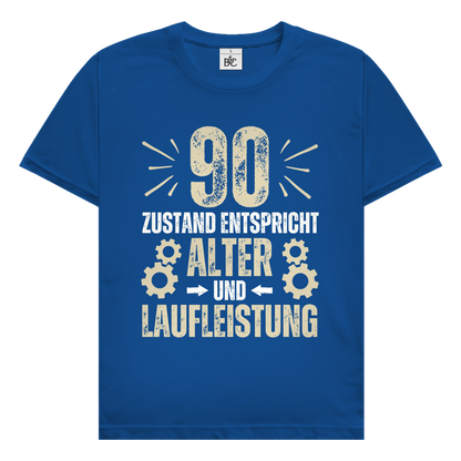Herren T-Shirt "90 - Zustand entspricht Alter und Laufleistung"