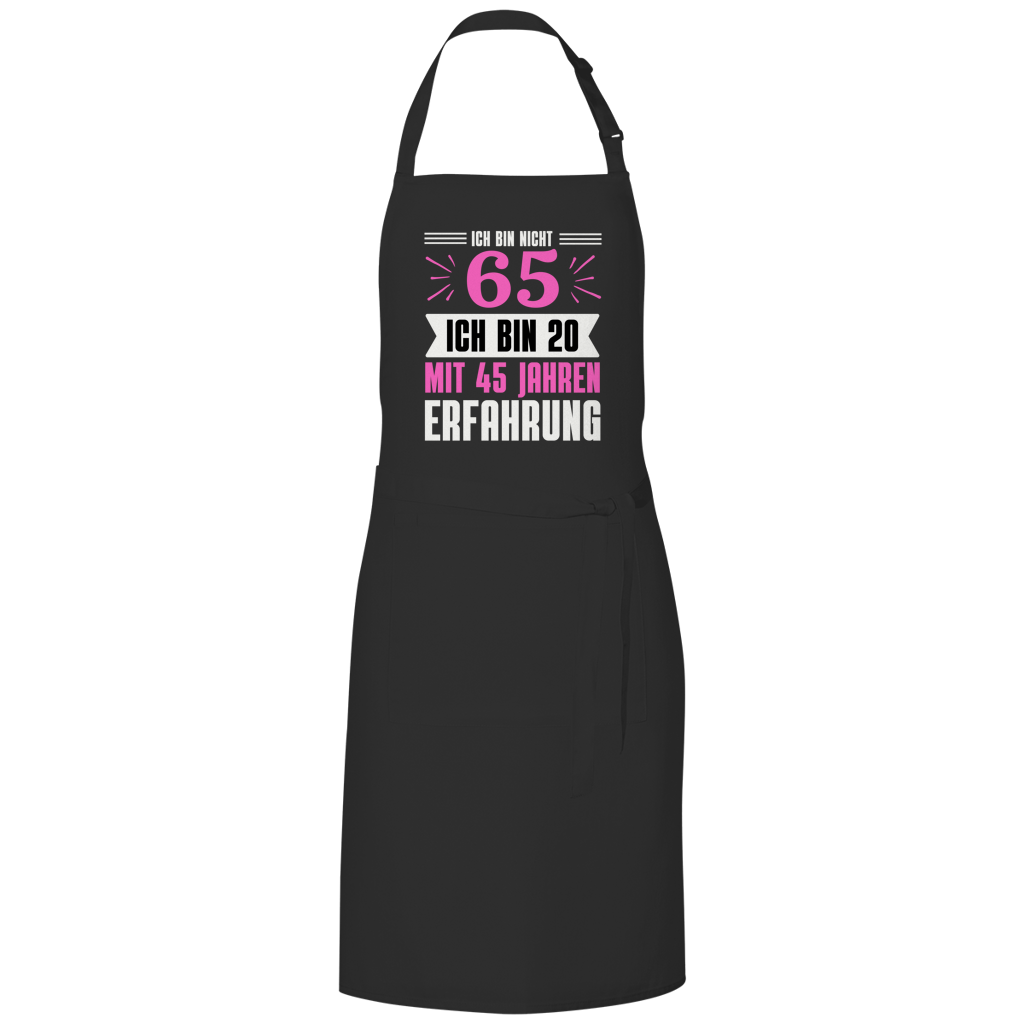 Grillschürze "Ich bin nicht 65" (Pinkes Motiv)