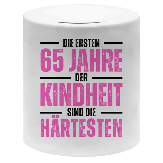 Spardose "Die ersten 65 Jahre der Kindheit"