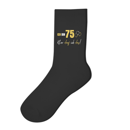 Socken "Ich bin 75 - Klar darf ich das!"