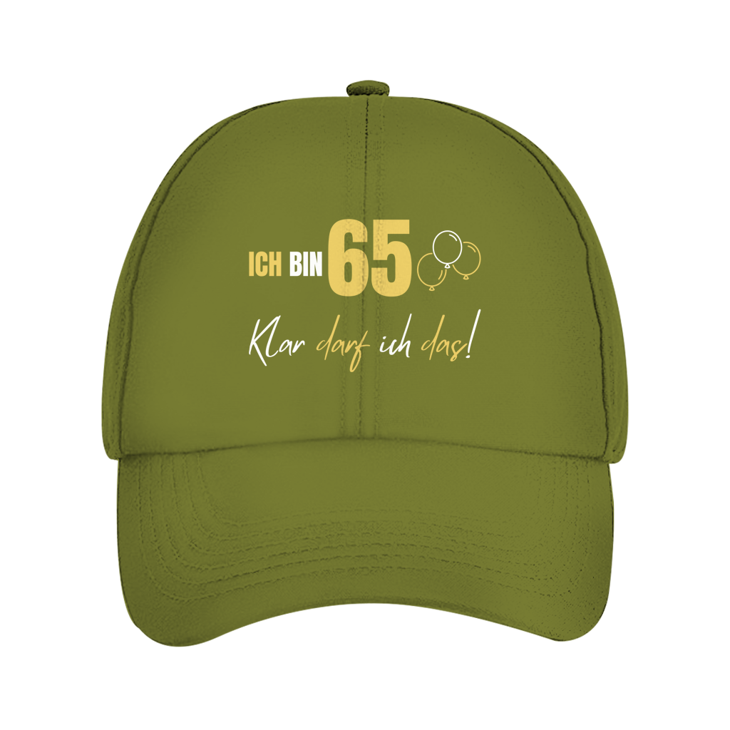 Cap "Ich bin 65 - Klar darf ich das!" grün