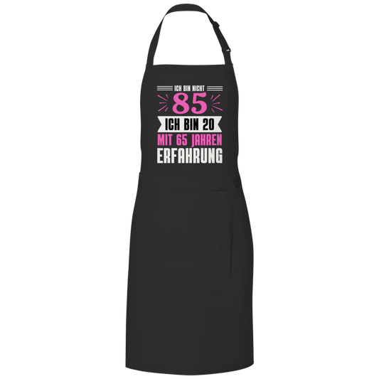 Grillschürze "Ich bin nicht 85" (Pinkes Motiv)
