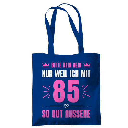 Tragetasche "Bitte kein Neid, nur weil ich mit 85" (Pinkes Motiv)
