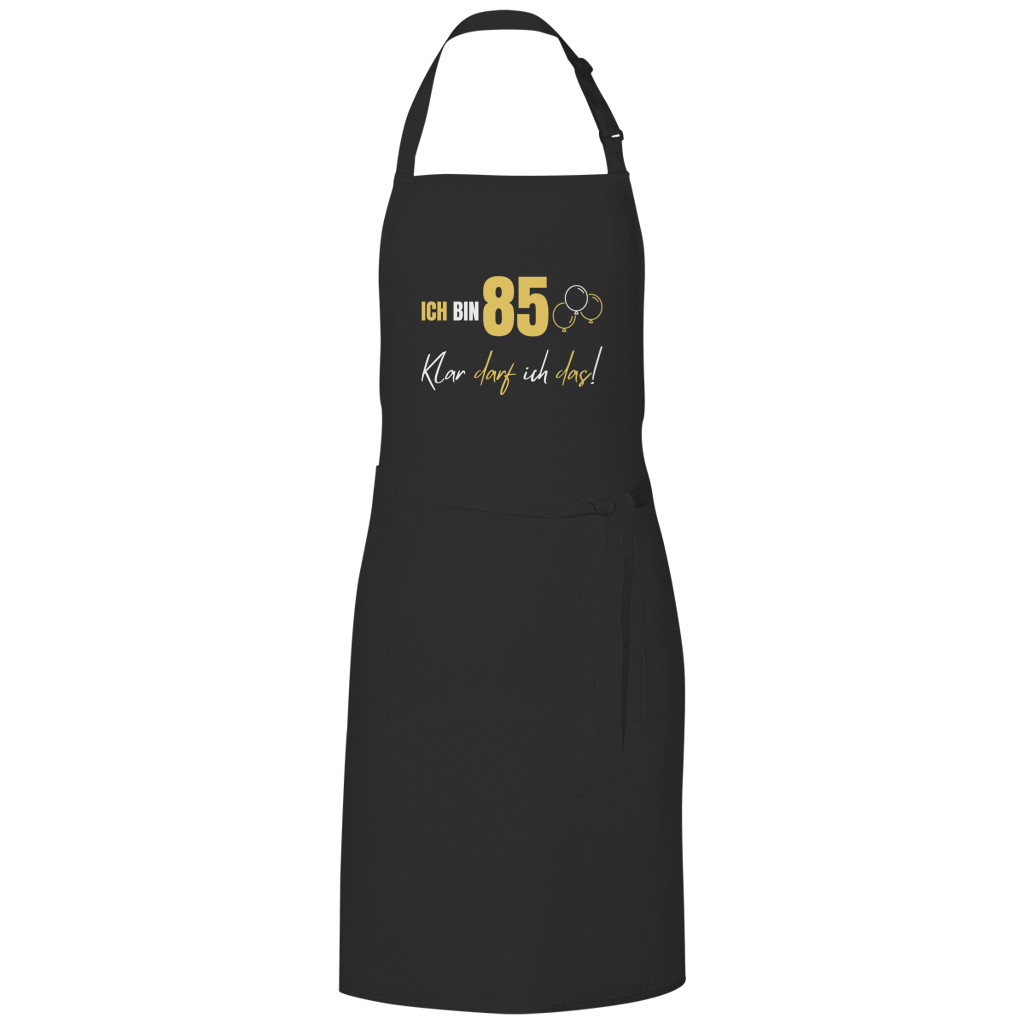 Grillschürze "Ich bin 85 - Klar darf ich das!"