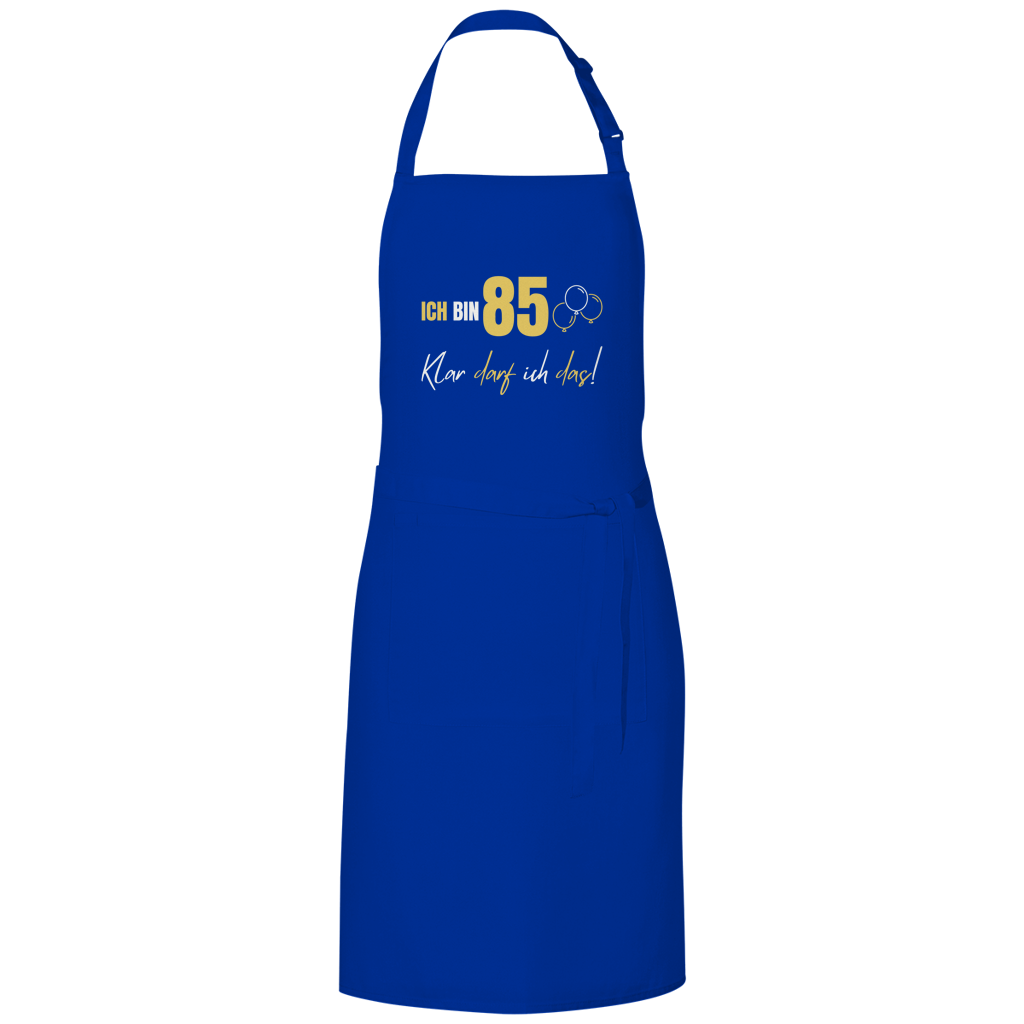 Grillschürze "Ich bin 85 - Klar darf ich das!"