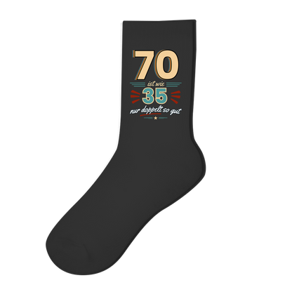 Socken "70 ist wie 35, nur doppelt so gut"