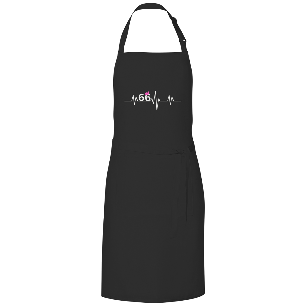 Grillschürze "66 mit rosa Krone"