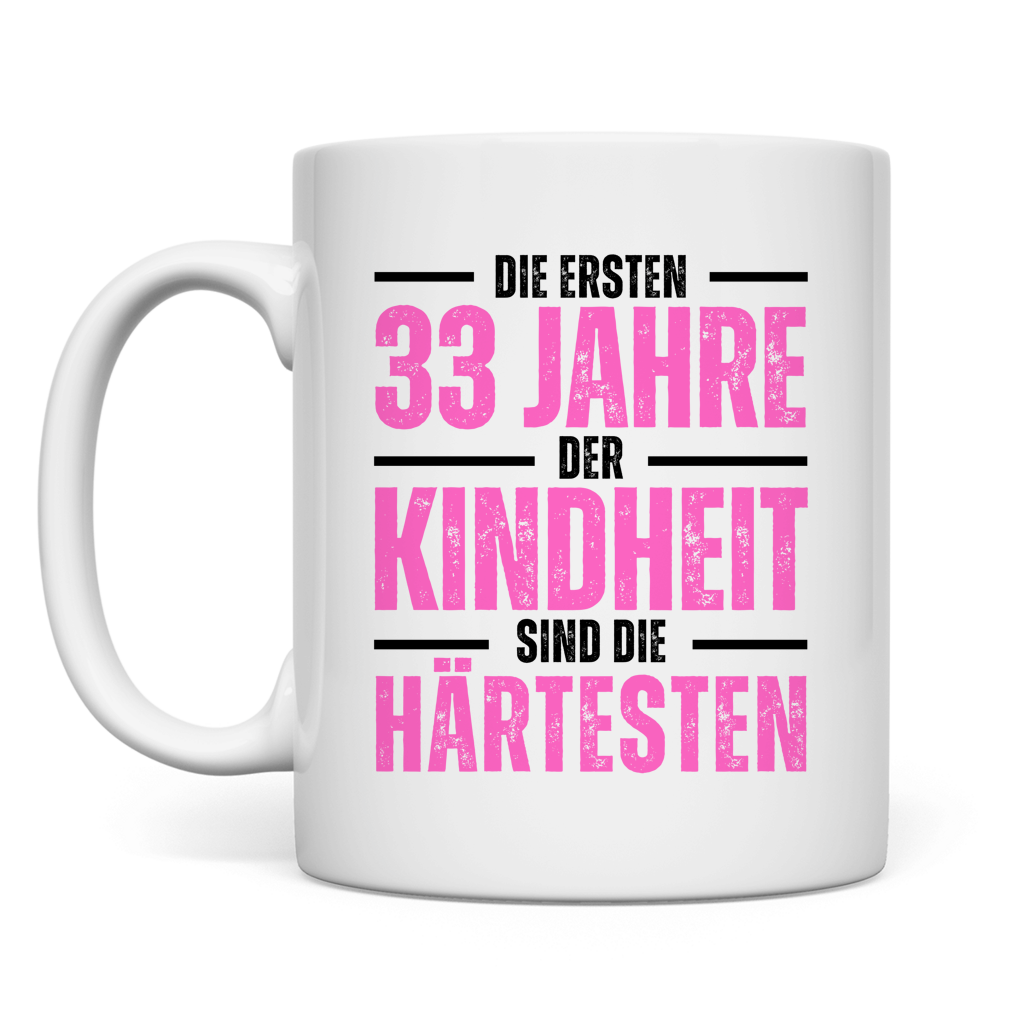 Tasse "Die ersten 33 Jahre der Kindheit"