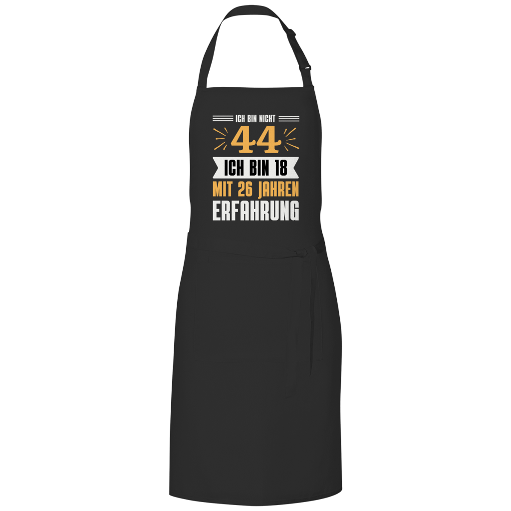 Grillschürze "Ich bin nicht 44" (Orangenes Motiv) 