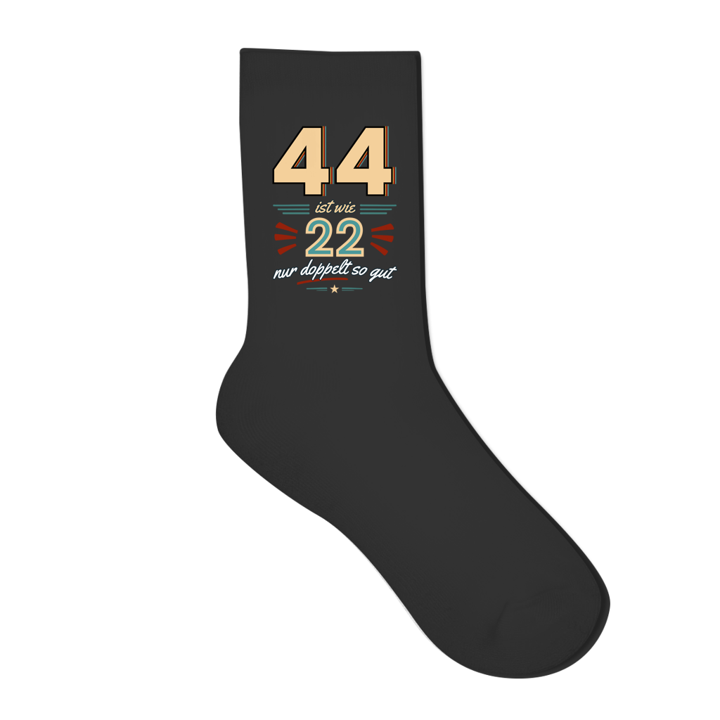 Socken "44 ist wie 22, nur doppelt so gut"