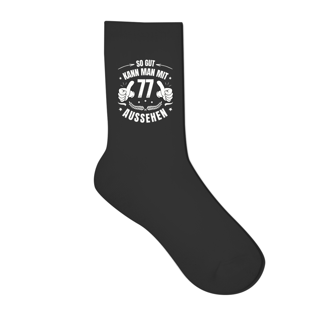 Socken "So gut kann man mit 77 aussehen"