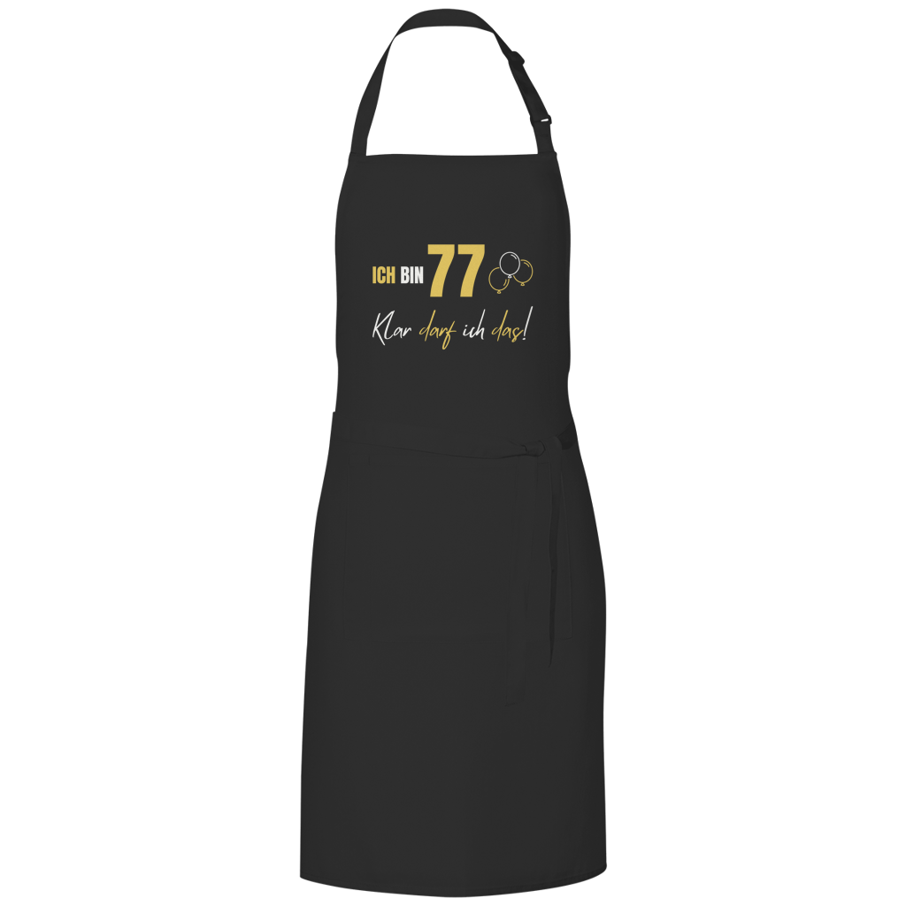 Grillschürze "Ich bin 77 - Klar darf ich das!"