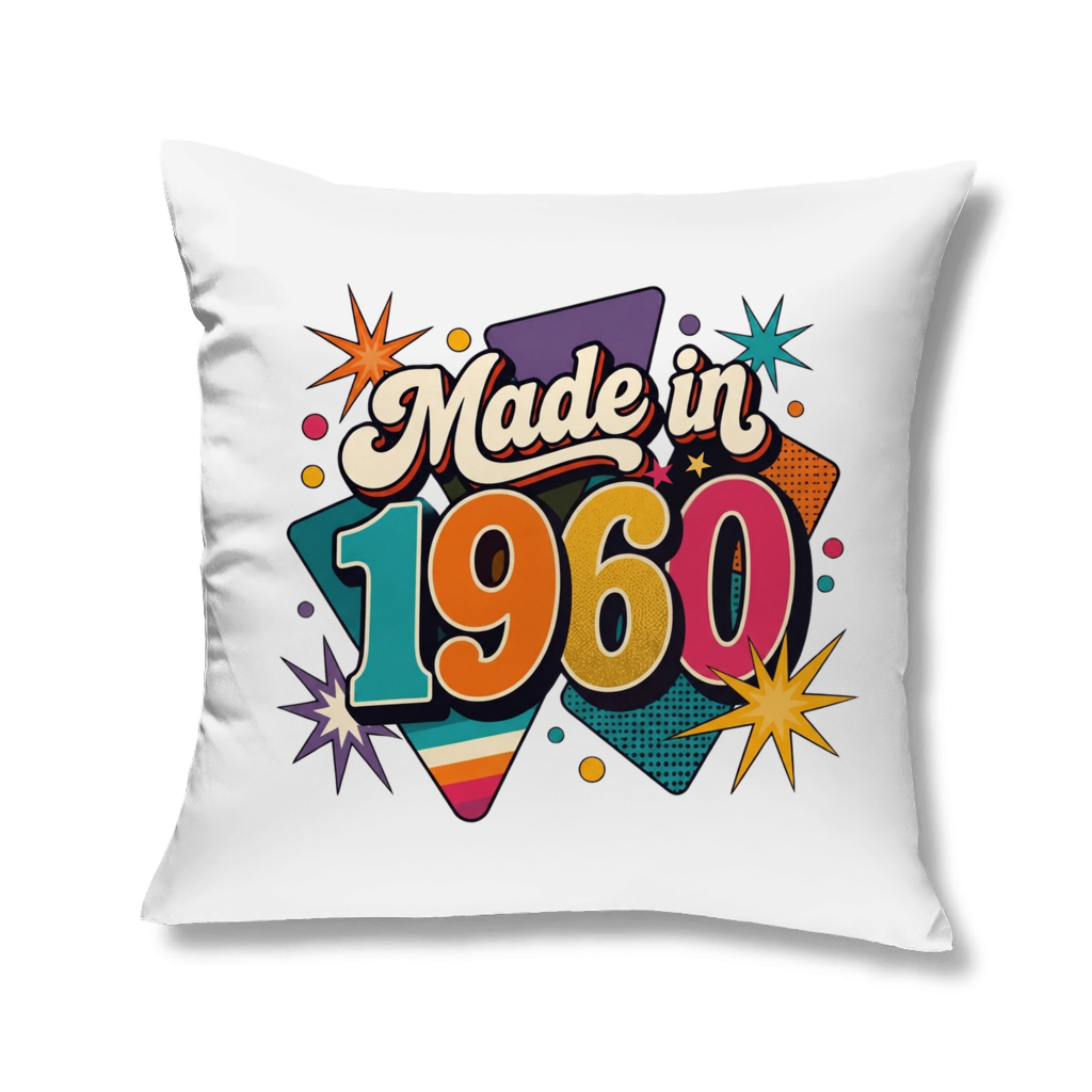 Sofakissen "Made in 1960" (Retro-Sterne)
