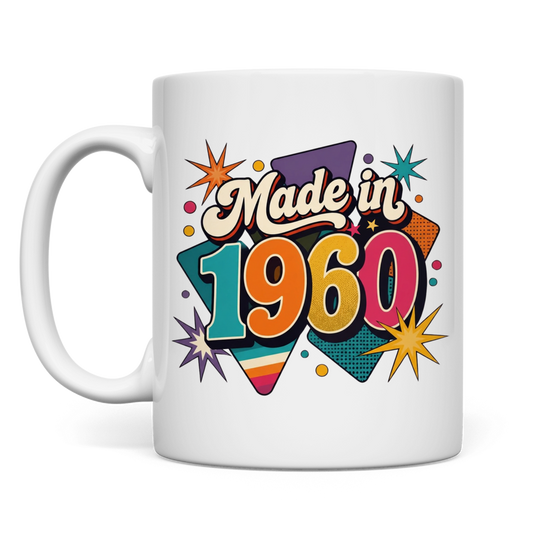 Tasse "Made in 1960" (Retro-Sterne)