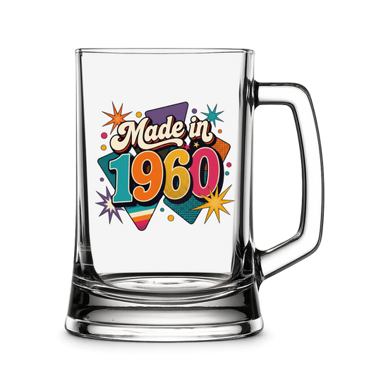 Bierkrug "Made in 1960" (Retro-Sterne)