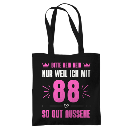 Tragetasche "Bitte kein Neid, nur weil ich mit 88" (Pinkes Motiv)