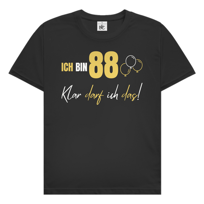 Herren T-Shirt "Ich bin 88 - Klar darf ich das!"