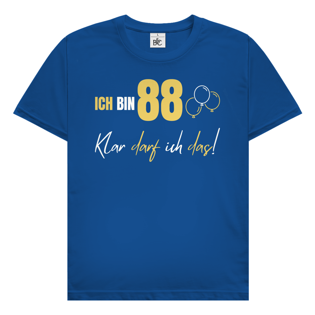 Herren T-Shirt "Ich bin 88 - Klar darf ich das!"