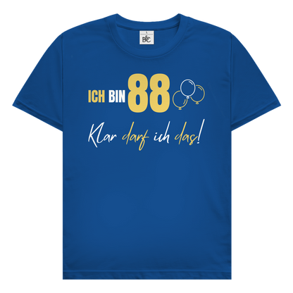 Herren T-Shirt "Ich bin 88 - Klar darf ich das!"