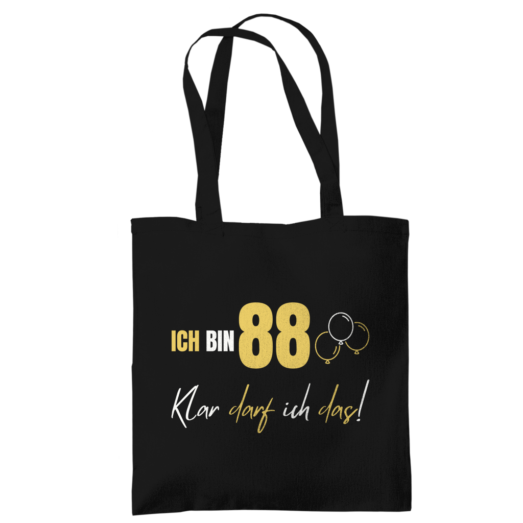 Tragetasche "Ich bin 88 - Klar darf ich das!"