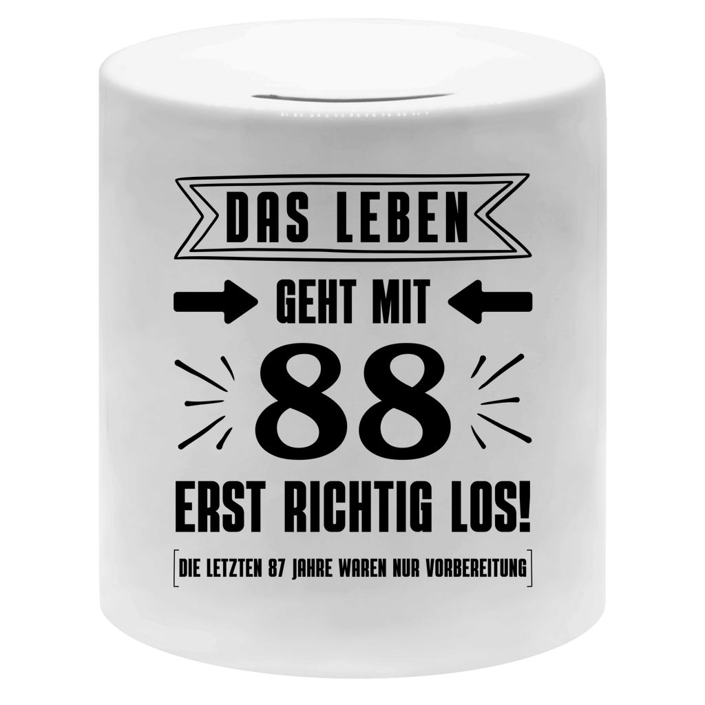 Spardose "Das Leben geht mit 88 erst richtig los"