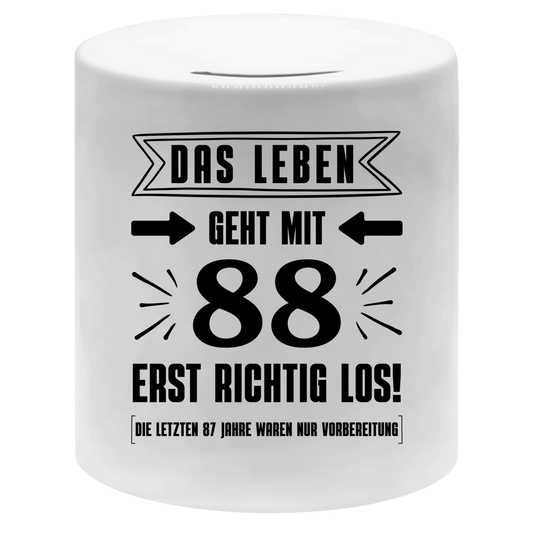 Spardose "Das Leben geht mit 88 erst richtig los"