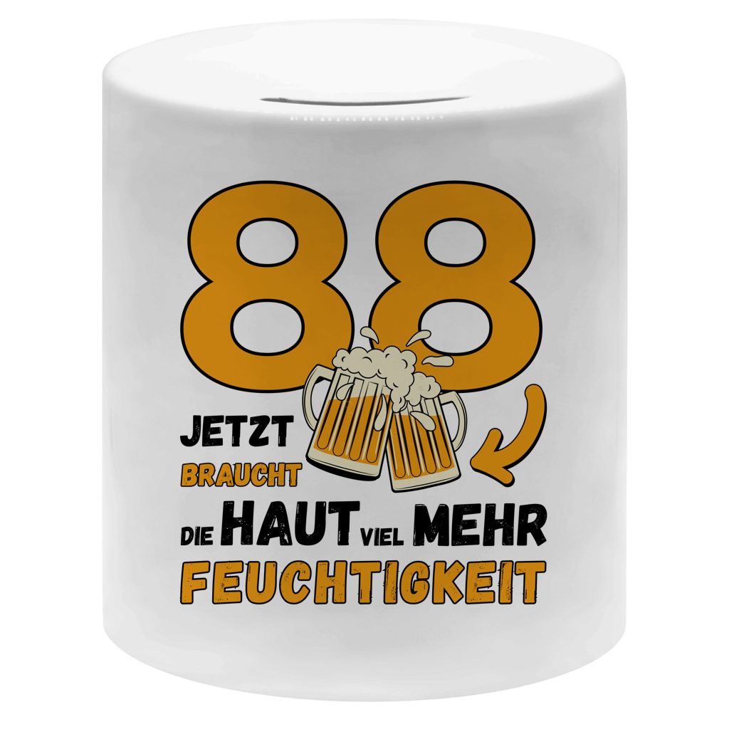 Spardose "88, jetzt braucht die Haut mehr Feuchtigkeit"