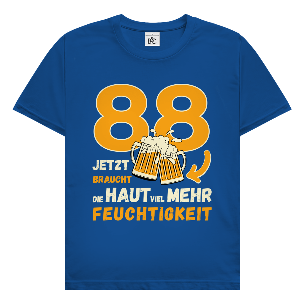 Herren T-Shirt "88 - jetzt braucht die Haut mehr Feuchtigkeit"