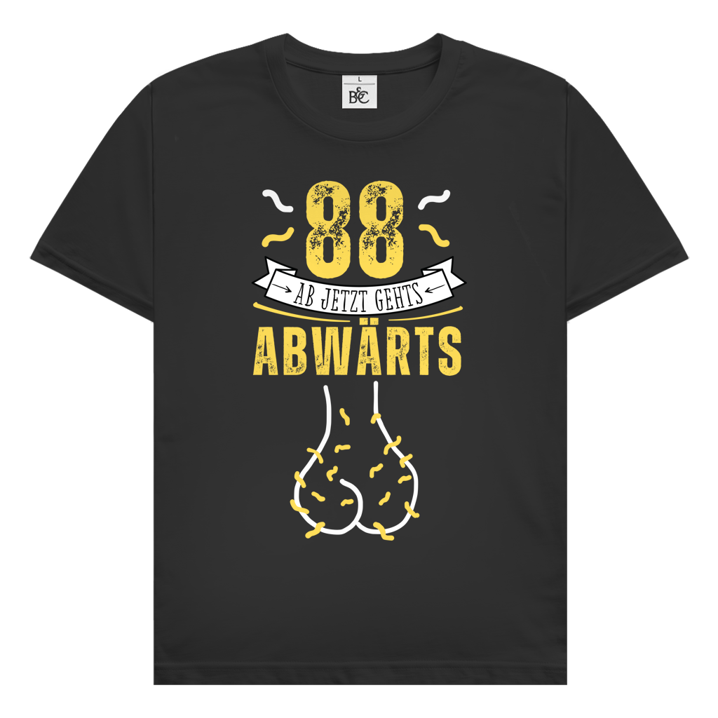 Herren T-Shirt "88 - ab jetzt gehts abwärts"