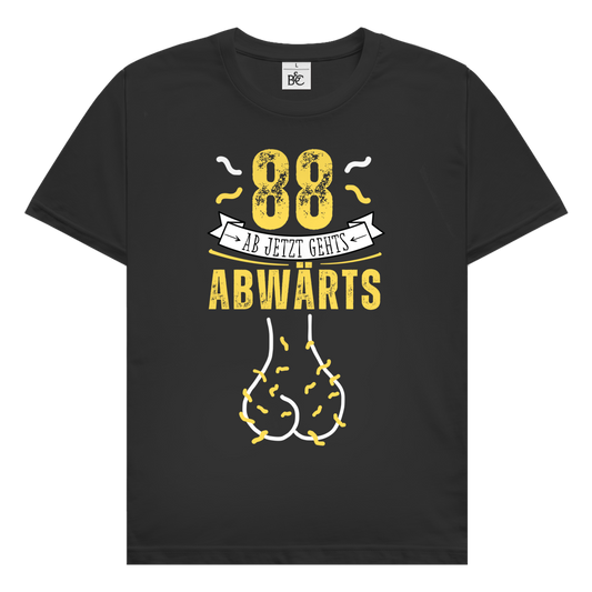 Herren T-Shirt "88 - ab jetzt gehts abwärts"