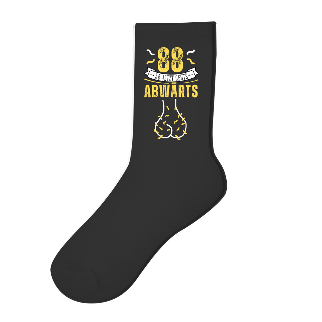 Socken "88 - ab jetzt gehts abwärts"
