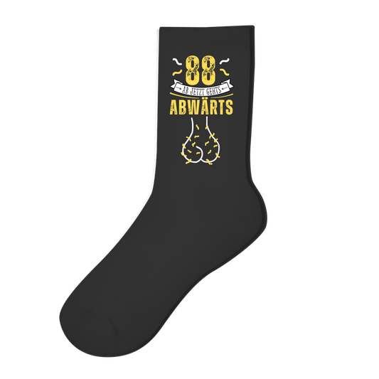 Socken "88 - ab jetzt gehts abwärts"
