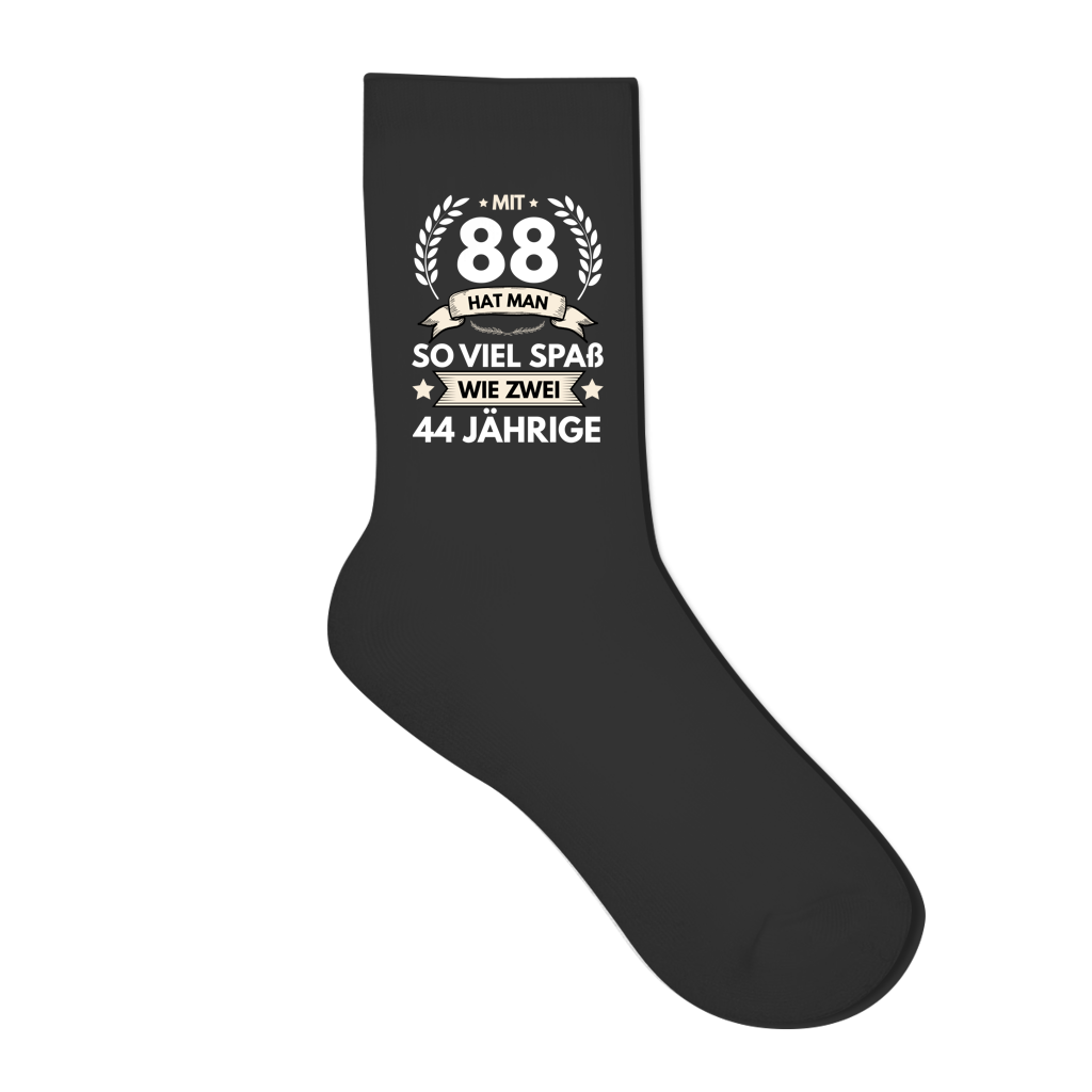 Socken "Mit-88 hat man so viel Spaß wie zwei 44 jährige"