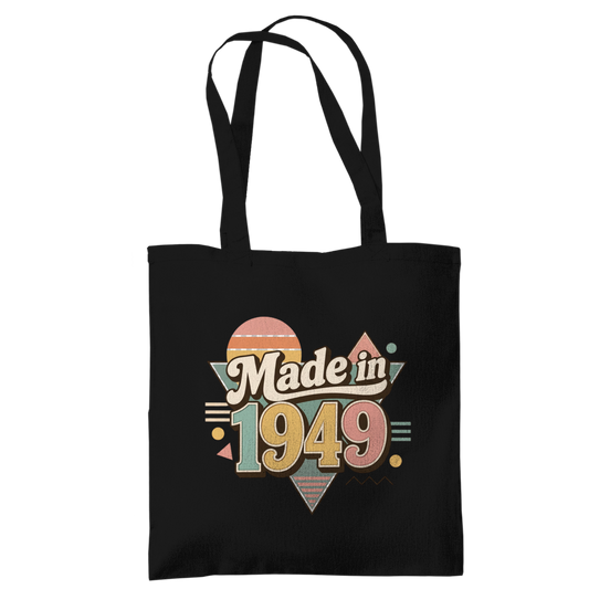 Tragetasche "Made in 1949" (Retro-Motiv)
