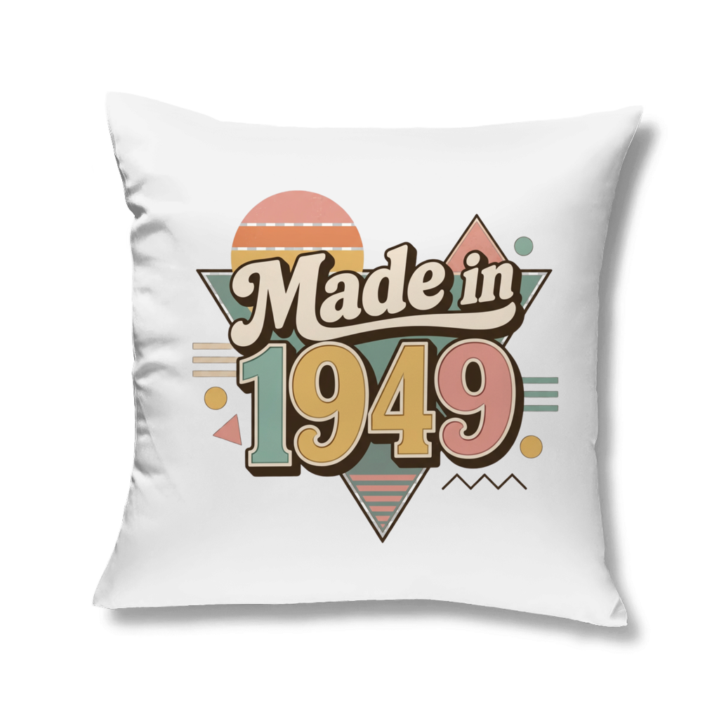 Kopfkissen "Made in 1949" (Retro-Motiv)