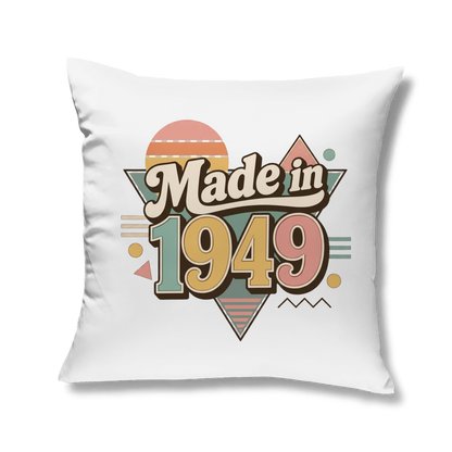 Kopfkissen "Made in 1949" (Retro-Motiv)
