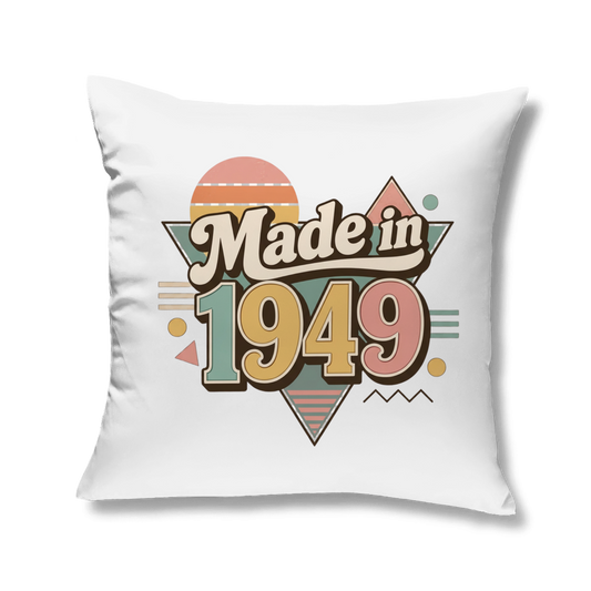 Kopfkissen "Made in 1949" (Retro-Motiv)