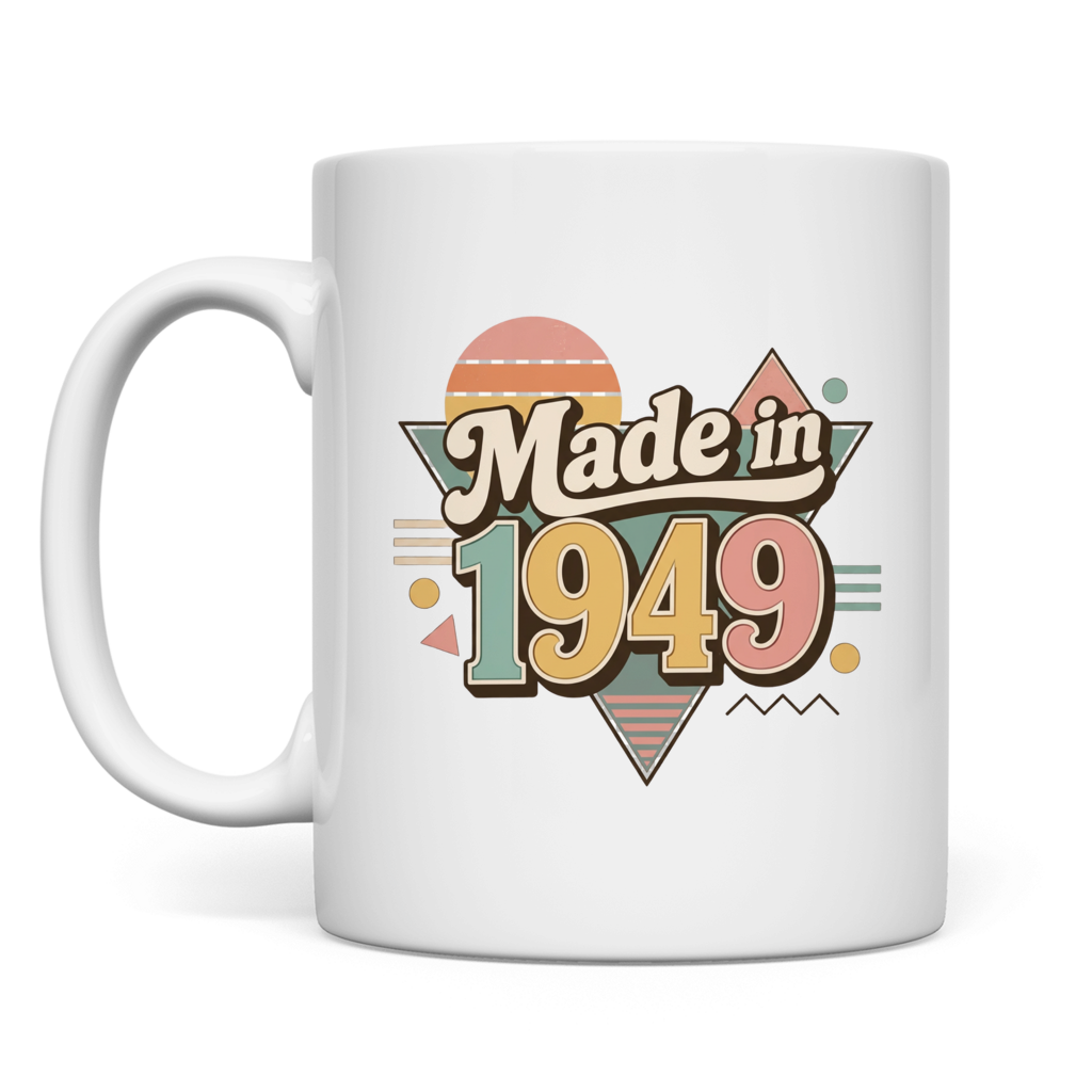 Tasse "Made in 1949" (Retro-Motiv)