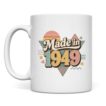 Tasse "Made in 1949" (Retro-Motiv)