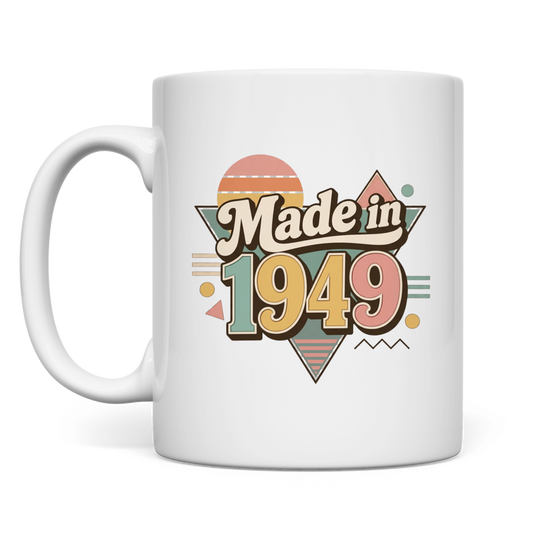 Tasse "Made in 1949" (Retro-Motiv)