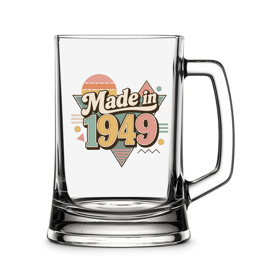 Bierkrug "Made in 1949" (Retro-Motiv)